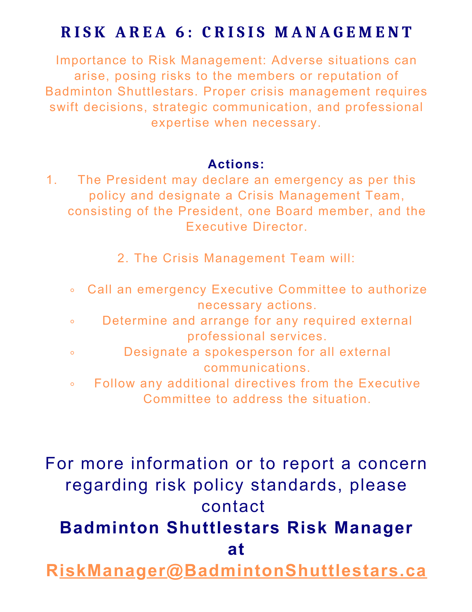 Risk Management Procedures8